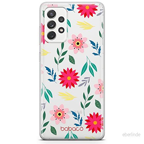 ERT GROUP mobiltelefonfodral för Samsung A52 5G / LTE 4G A52S originalt och officiellt licensierat Babaco mönster Flowers 010 anpassad till formen på mobiltelefonen, gedeeltelijk transparant 5903932588033