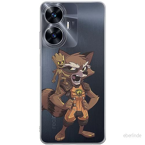 ERT GROUP mobiltelefonfodral för Realme C55 originalt och officiellt licensierat Marvel mönster Guardians of the Galaxy 018 optimalt anpassad till formen på mobiltelefonen, gedeeltelijk transparant 5905511858681