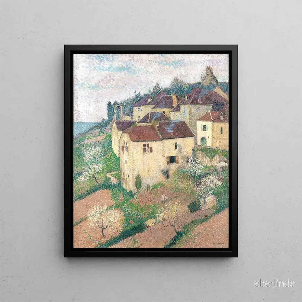 Målning Hus i Saint – Cirq – Lapopie – Henri Martin | Konsttryck Målning Hus i Saint – Cirq – Lapopie – Henri Martin | Konsttryck