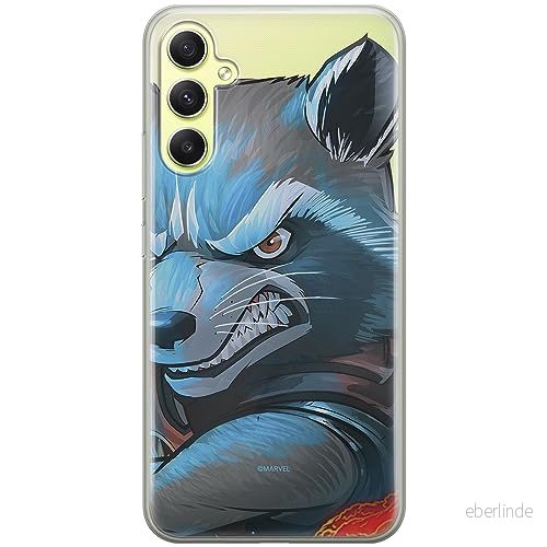 ERT GROUP mobiltelefonfodral för Samsung A34 5G originalt och officiellt licensierat Marvel mönster Rocket 005 optimalt anpassad till formen på mobiltelefonen, gedeeltelijk transparant 5905511792220