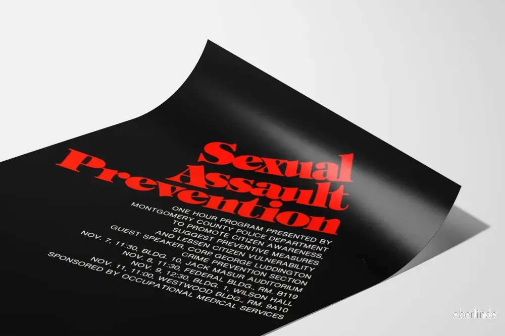 Posters för förebyggande av sexuella övergrepp - Slagkraftig design - Bild 3