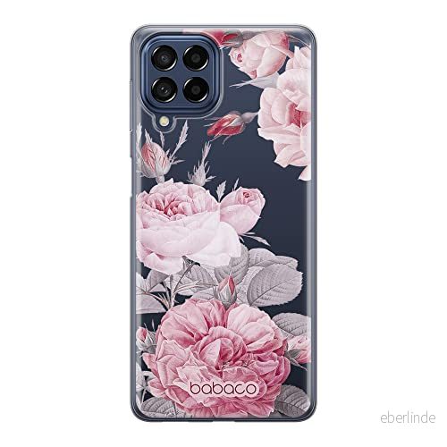 ERT GROUP mobiltelefonfodral för Samsung M53 5G originalt och officiellt licensierat Babaco mönster Flowers 050 optimalt anpassad till formen på mobiltelefonen, gedeeltelijk transparant 5905511389574