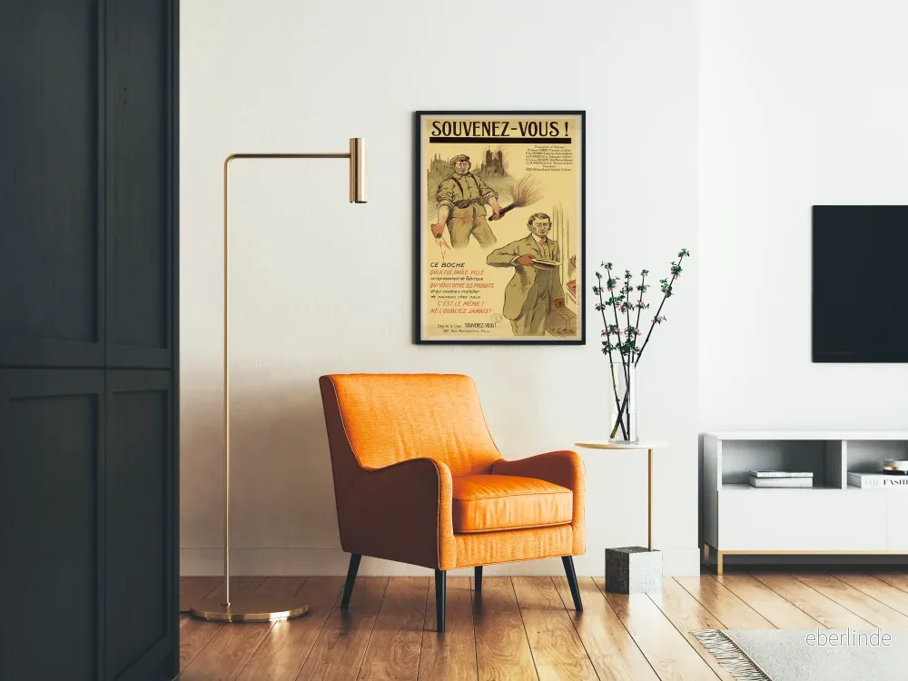 Vintage propagandaposter « Kom ihåg » - Bild 2