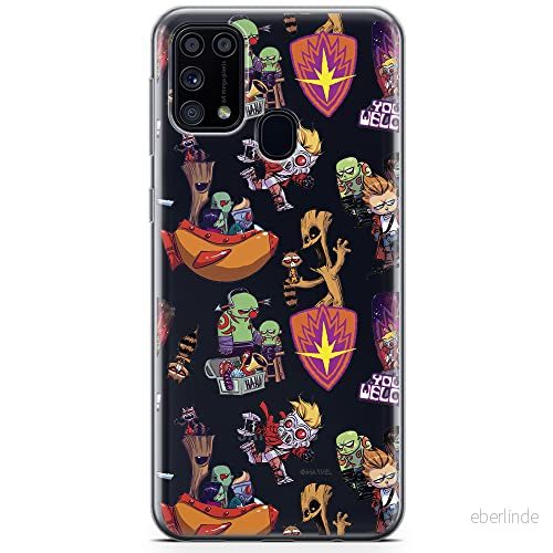 ERT GROUP mobiltelefonfodral för Samsung M31 originalt och officiellt licensierat Marvel mönster Guardians of the Galaxy 007 optimalt anpassad till formen på mobiltelefonen, gedeeltelijk transparant 5904805477690