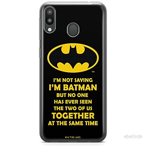 ERT GROUP mobiltelefonfodral för Samsung M20 originalt och officiellt licensierat DC mönster Batman 053 optimalt anpassad till formen på mobiltelefonen, fodral tillverkad av TPU plast 5905131551429