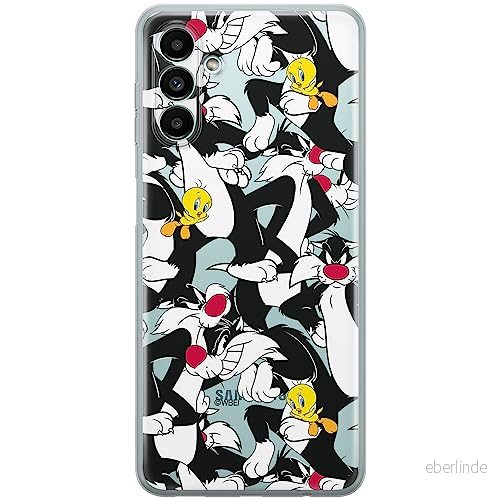 ERT GROUP mobiltelefonfodral för Samsung A13 5G/A04S originalt och officiellt licensierat Looney Tunes mönster Sylvester & Tweety 004 anpassad till formen på mobiltelefonen, gedeeltelijk transparant 5904805569593