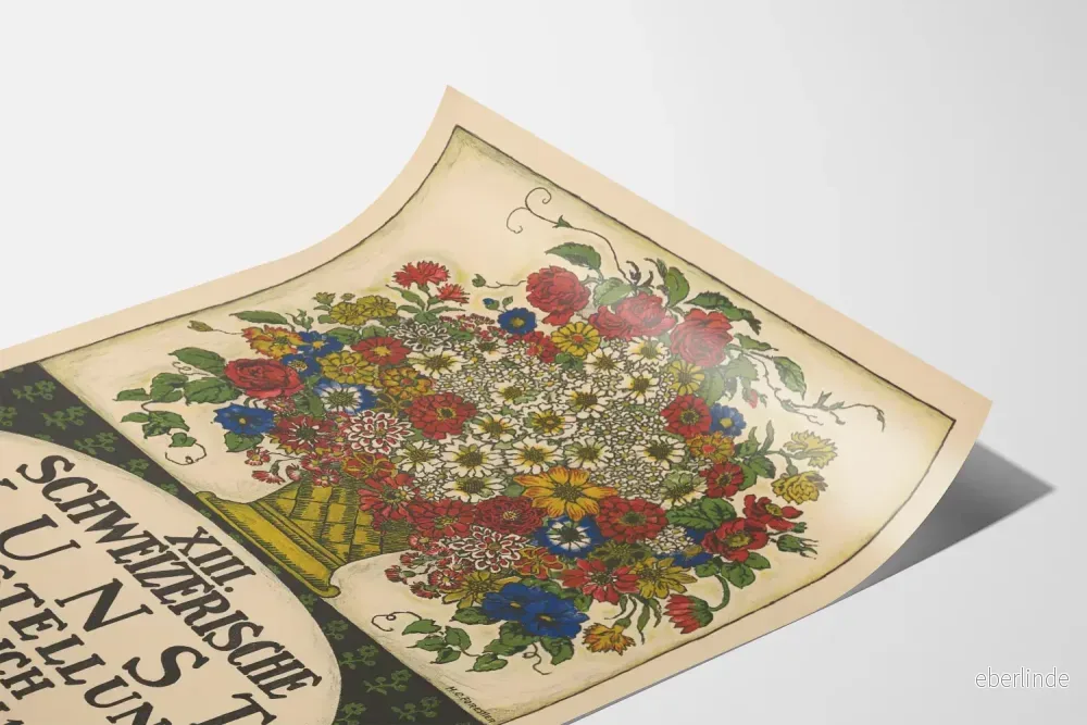 Vintageaffisch för schweizisk konstutställning Zürich 1917 - Bild 3