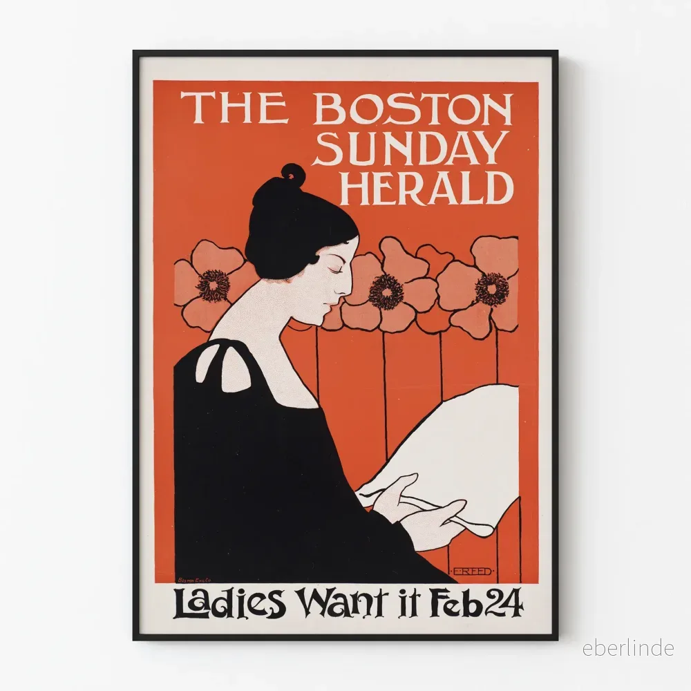 Vintageposter The Boston Sunday Herald - Damerna vill ha den