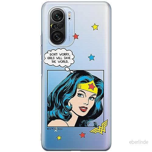 ERT GROUP mobiltelefonfodral för Xiaomi MI 11i/ REDMI K40/K40 PRO/POCO F3/ F3 PRO originalt och officiellt licensierat DC mönster Wonder Woman 028, gedeeltelijk transparant 5905511885823