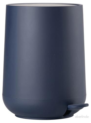 Zone Denmark Nova avfallsbehållare för badrummet, kosmetikbehållare, diameter 20,5 cm, höjd 23,5 kapacitet 3 liter, Royal Blue 5722003319778