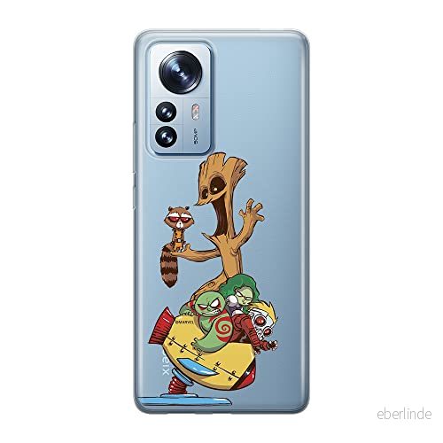 ERT GROUP mobiltelefonfodral för Xiaomi 12 / 12X originalt och officiellt licensierat Marvel mönster Guardians of the Galaxy 020 anpassad till formen på mobiltelefonen, gedeeltelijk transparant 5905511479626