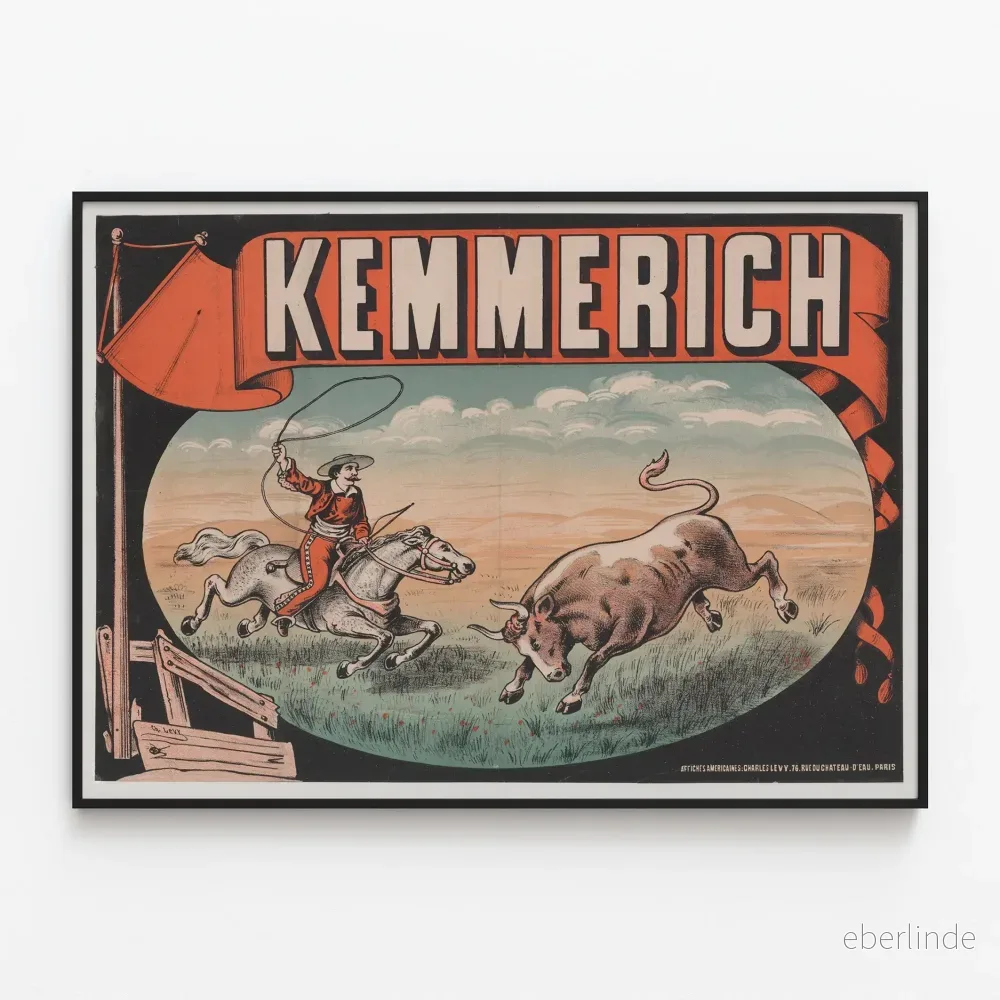 Väggposter Kemmerich Cavalier och Tjur Vintage Väggposter Kemmerich Cavalier och Tjur Vintage