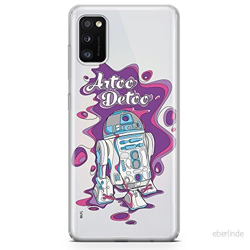ERT GROUP mobiltelefonfodral för Samsung A41 originalt och officiellt licensierat Star Wars mönster R2D2 002 optimalt anpassad till formen på mobiltelefonen, gedeeltelijk transparant 5903537526003