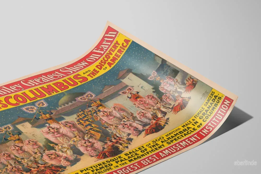 Vintageposter av Imre Kiralfy: Columbus och upptäckten av Amerika - Bild 2