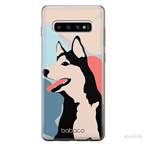 ERT GROUP mobiltelefonfodral för Samsung S10 PLUS originalt och officiellt licensierat Babaco mönster Dogs 001 Vit optimalt anpassad till formen på mobiltelefonen, gedeeltelijk transparant 5905131008626