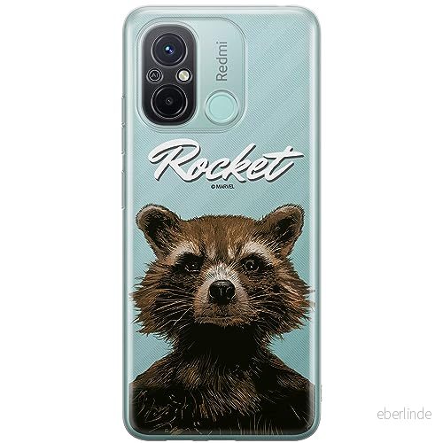 ERT GROUP mobiltelefonfodral för Xiaomi REDMI 12C/ 11A originalt och officiellt licensierat Marvel mönster Rocket 006 optimalt anpassad till formen på mobiltelefonen, gedeeltelijk transparant 5905511841102